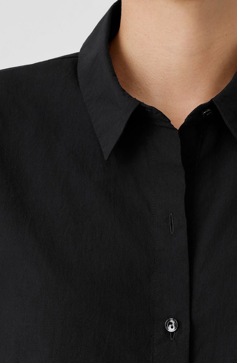 Eileen Fisher Classic Point Collar Organic Cotton Poplin Button-Up Shirt, Alternate, color, 