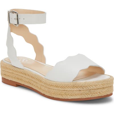 Vince Camuto Kamperla Ankle Strap Espadrille Sandal, White