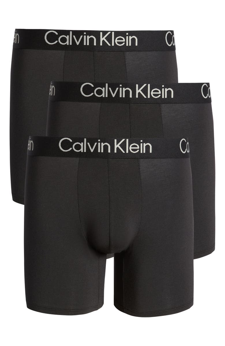 Calvin Klein Ultra-Soft Modern 3-Pack Stretch Modal Boxer Briefs ...