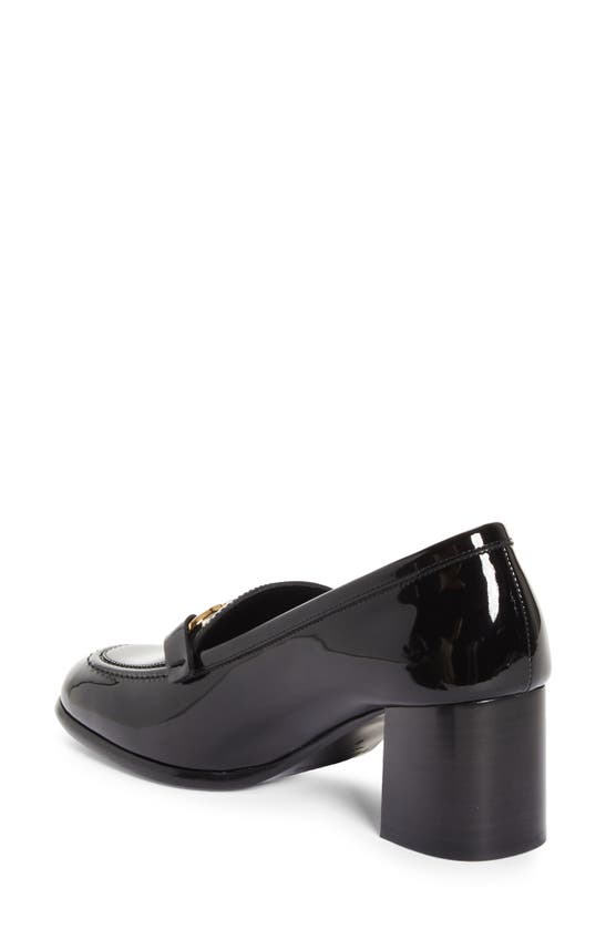 Shop Ferragamo Marlena Patent Loafer Pump In Black Patent