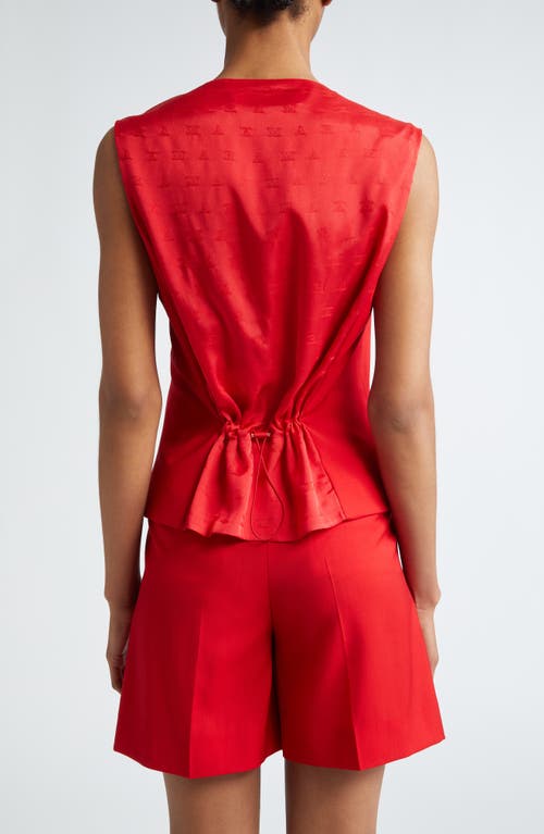 Shop Max Mara Zuai Virgin Wool Suiting Waistcoat In Red