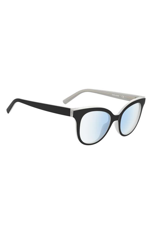 Kate Spade New York Everlee 50mm Blue Light Blocking Reading Glasses In Black Beige/demo Lens
