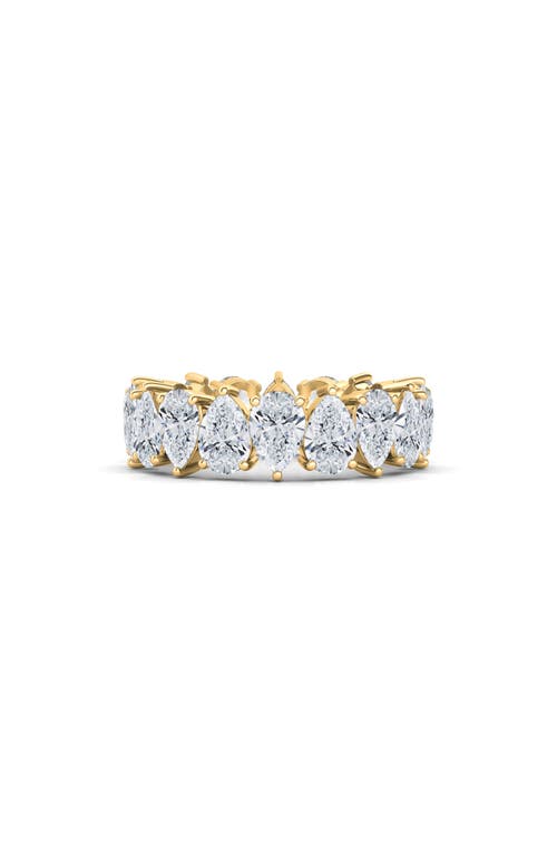 Shop Hautecarat Alternating Pear Lab Created Diamond Eternity Ring In Yellow Gold