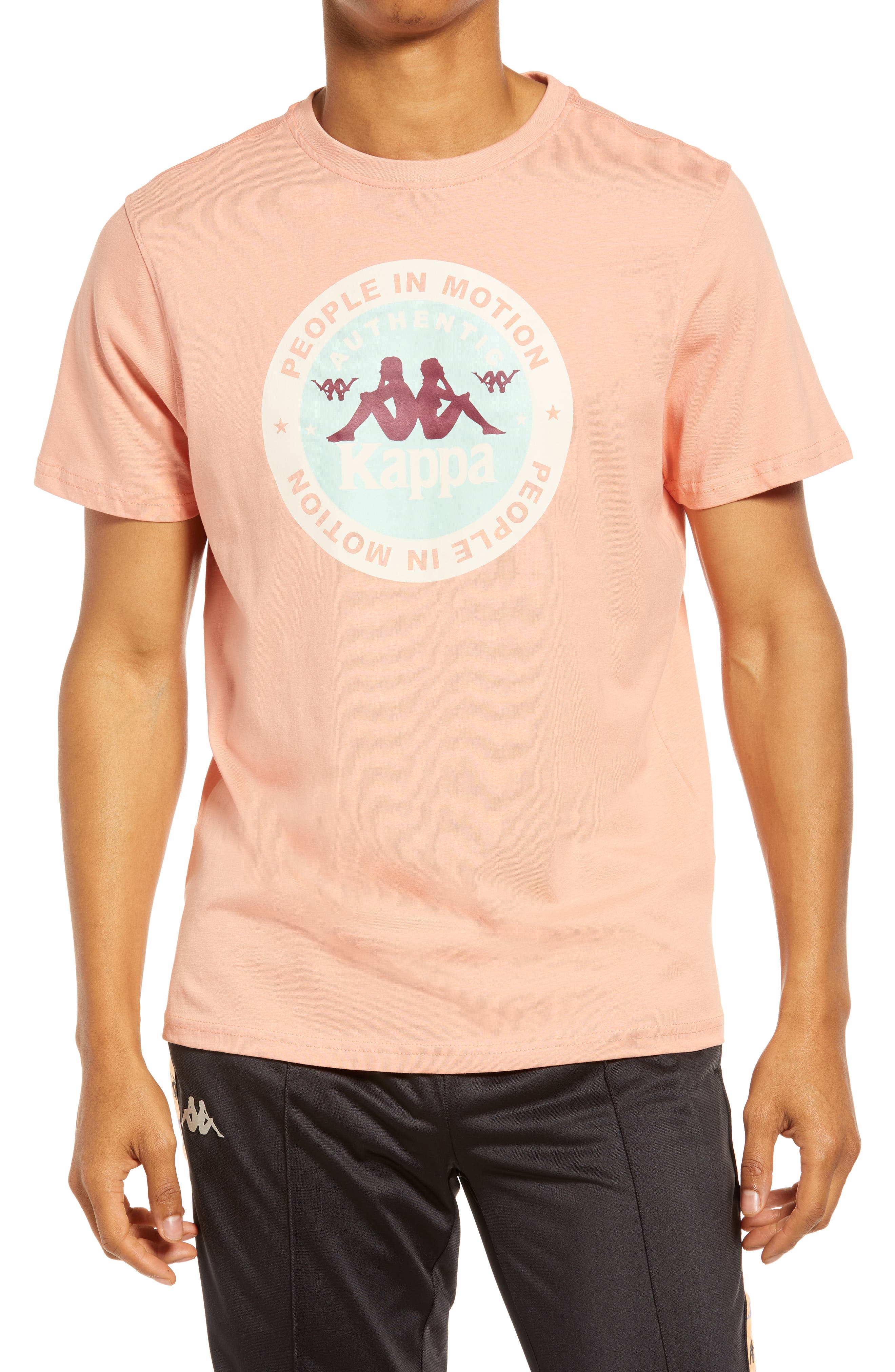 Kappa Active Men's Authentic Franeker Cotton Graphic Tee in Pink Coral-Beige-Green-Red at Nordstrom, Size X-Large