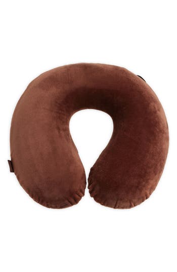 Mytagalongs Memory Foam Travel Neck Pillow In Chocolate