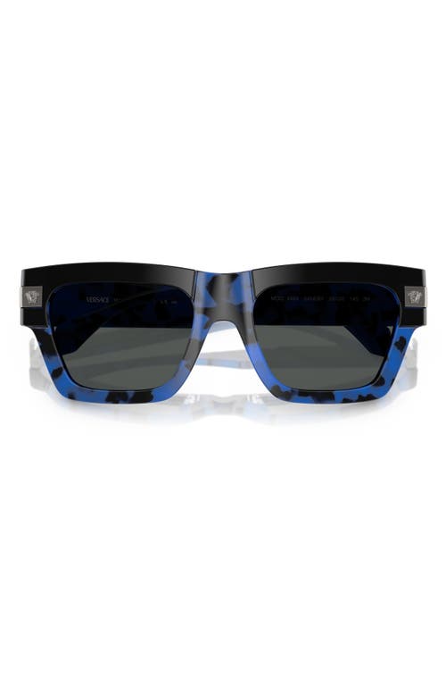 Versace 52mm Rectangular Sunglasses In Hava Blue