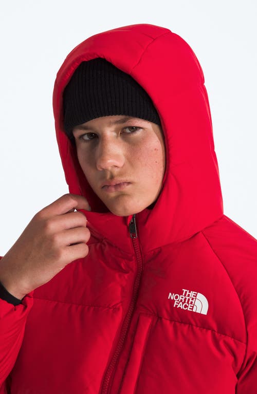 Shop The North Face Kids' North 600-fill-power Down Hooded Jacket In Tnf Red