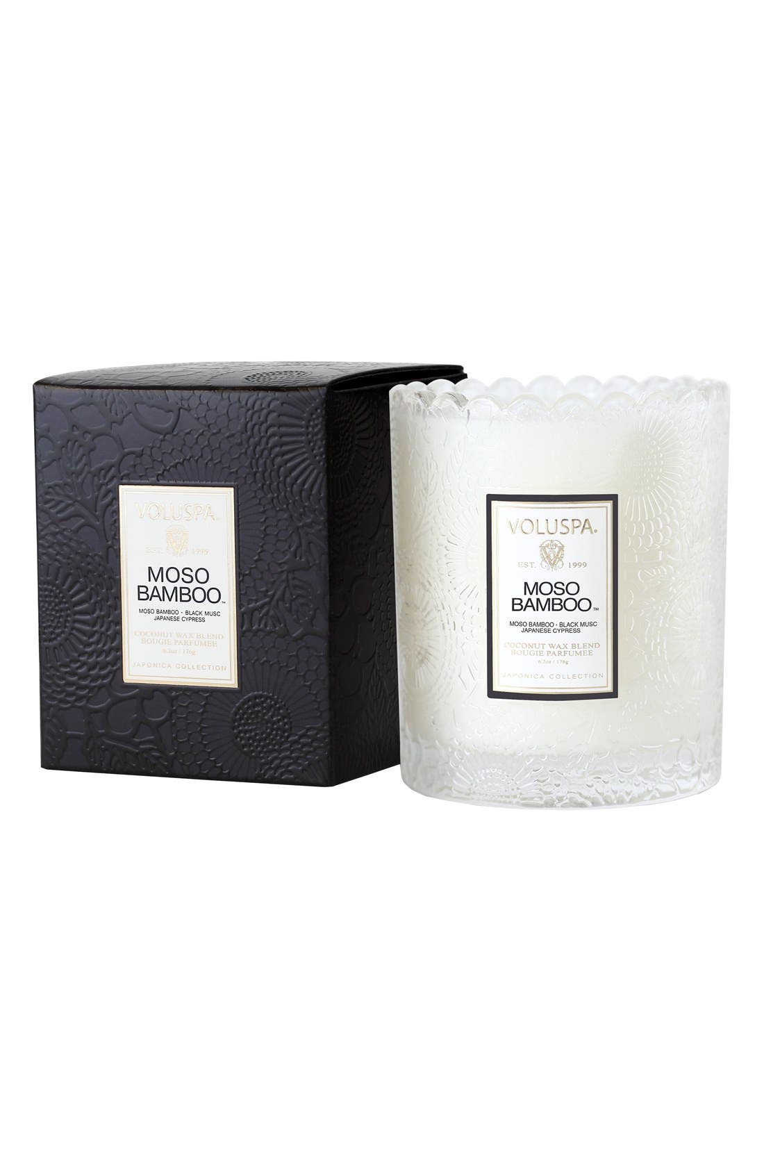 Voluspa 'Japonica Moso Bamboo' Scalloped Edge Glass Candle Nordstrom