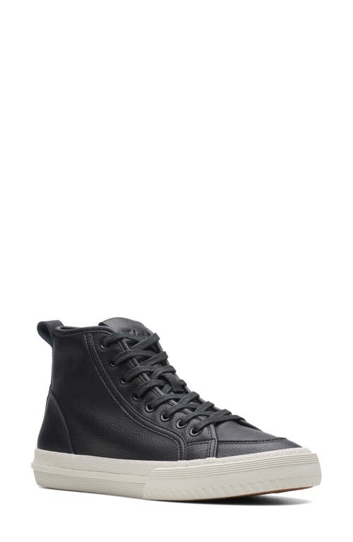 Clarks(r) Roxby High Top Sneaker in Black Leather