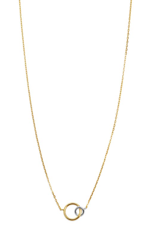 Interlock Pendant Necklace in Gold/Silver