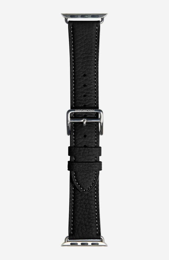 Maison De Sabre Apple Watch Band In Black Caviar