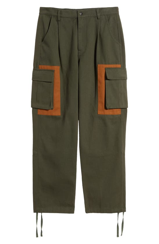 Shop Afield Out Daybreak Cotton Cargo Pants In Teal