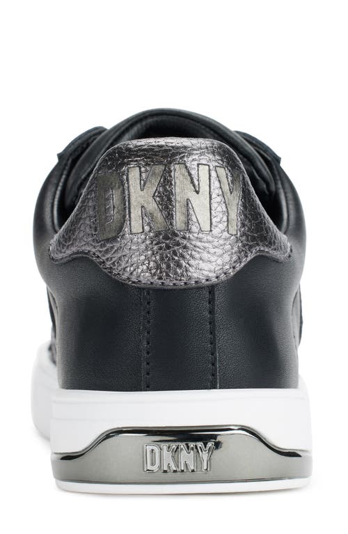 Dkny Women's Abeni Lace Up Low Top Sneakers In Black/dk Gunmetal
