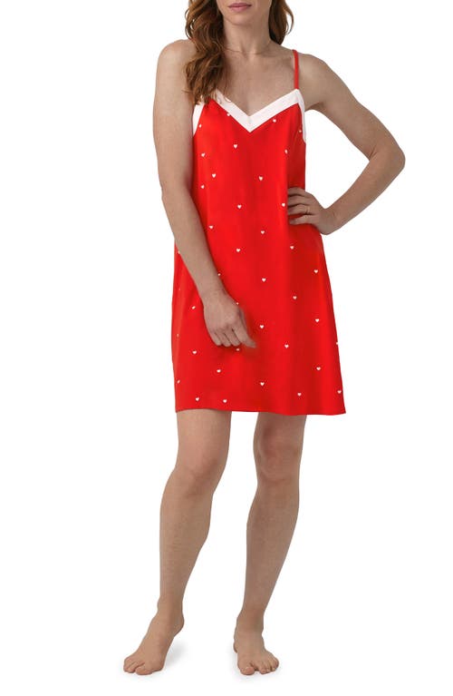 BedHead Pajamas Heart Print Stretch Organic Cotton Chemise Tiny Hearts at Nordstrom,