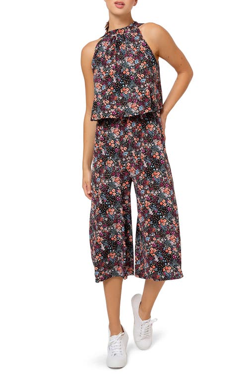 Leota Skyler Crop Jersey Jumpsuit in Cfbm - Confetti Floral