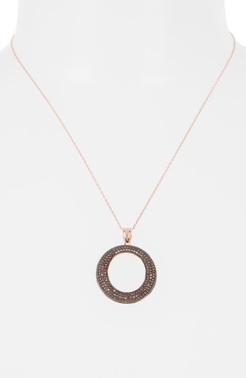 Suzy Levian Brown Cubic Zirconia Pendant Necklace In Brown