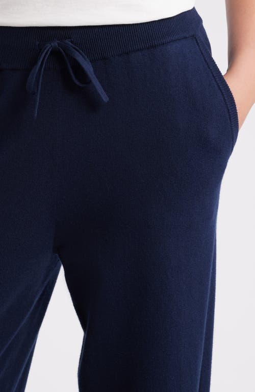 Shop Caslonr Caslon(r) Cotton & Cashmere Sweater Pants In Navy Night