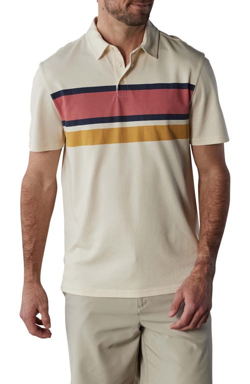 Chip Piqué Polo in Mineral Red Stripe