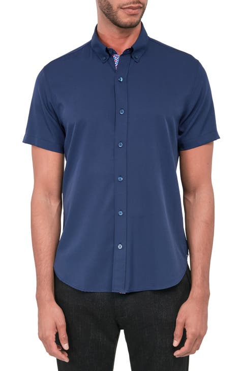  Three Sixty Six Men's Untucked Casual Long Sleeve Polo -  Collared Untuck Shirt with Two Button Placket and Stretch Fabric :  Clothing, Shoes & Jewelry