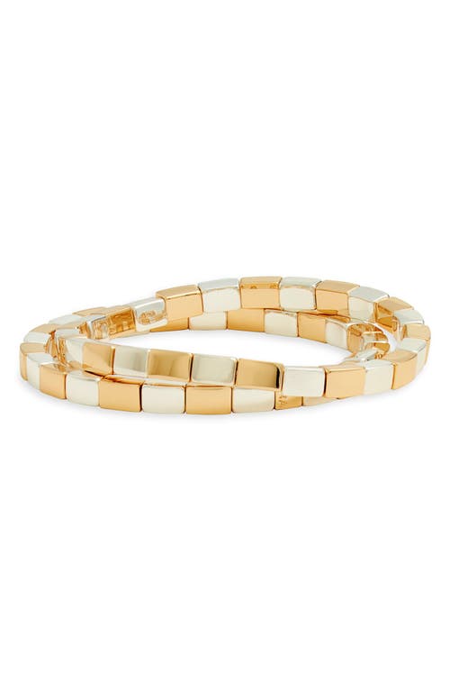 ROXANNE ASSOULIN Level Up Set of 2 Beaded Bracelets in Gold/Silver at Nordstrom