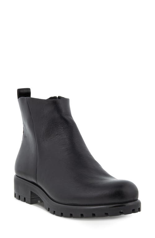Modtray Water Resistant Ankle Boot in Black Leather