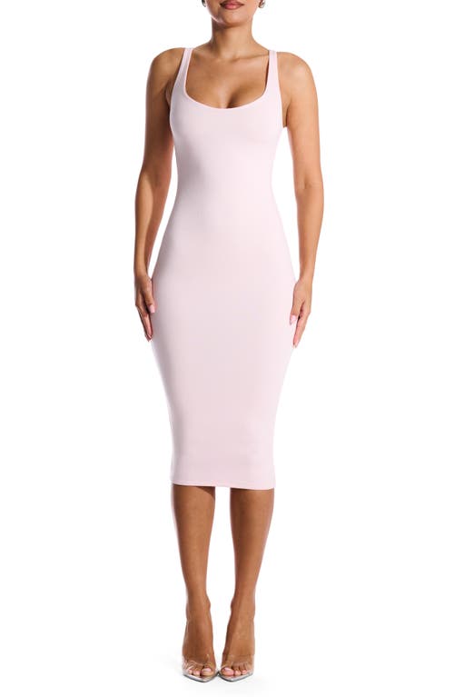 The NW Hourglass Midi Dress in Pale Pink