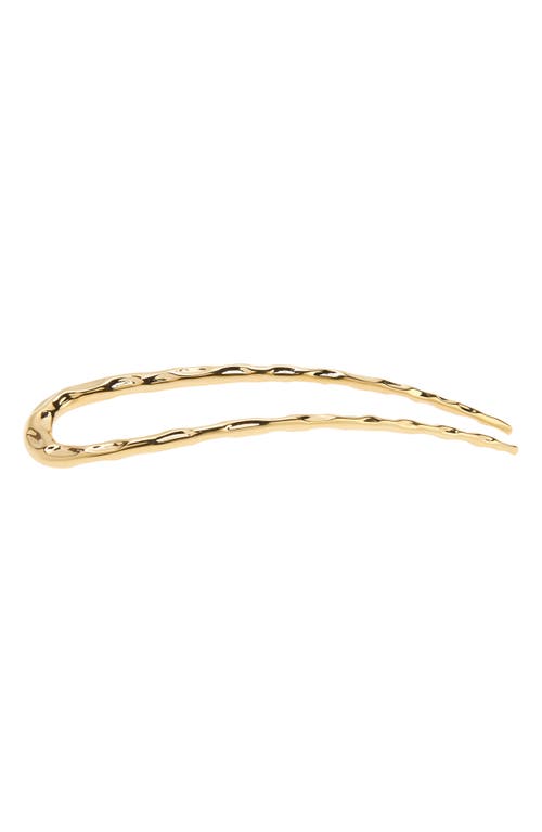 Wavy French Hair Pin in Gold