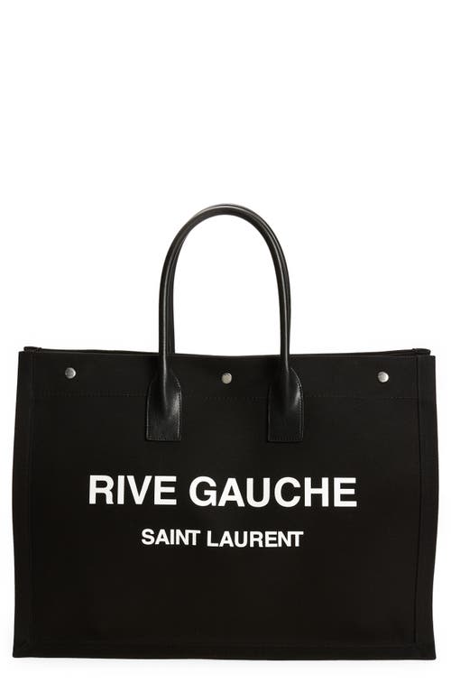 Noe Rive Gauche Logo Canvas Tote in Noir