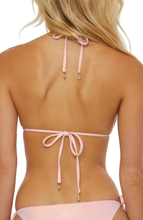 Isabella Rose Sea Shell Triangle Bikini Top In Primrose Pink