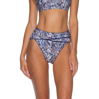 Becca Animal Kingdom High Waist Bikini Bottoms, Blue