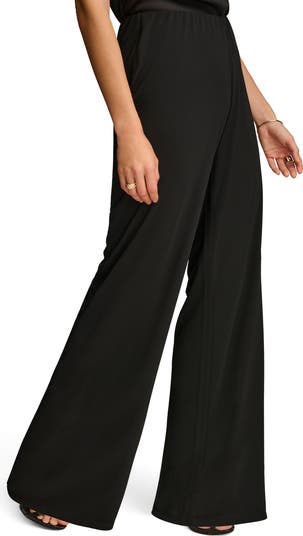 Donna Karan New York Flat Front Wide Leg Pants Nordstrom