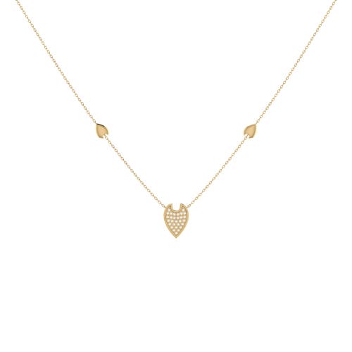 Luvmyjewelry Raindrop Sterling Silver Diamond Necklace In 14kt Gold Vermeil On Sterling