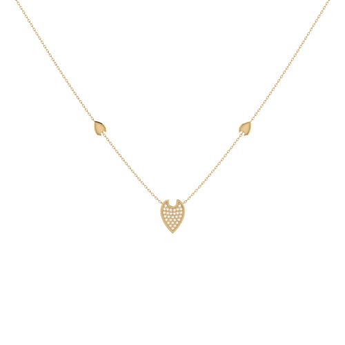 Shop Luvmyjewelry Raindrop Sterling Silver Diamond Necklace In 14kt Gold Vermeil On Sterling