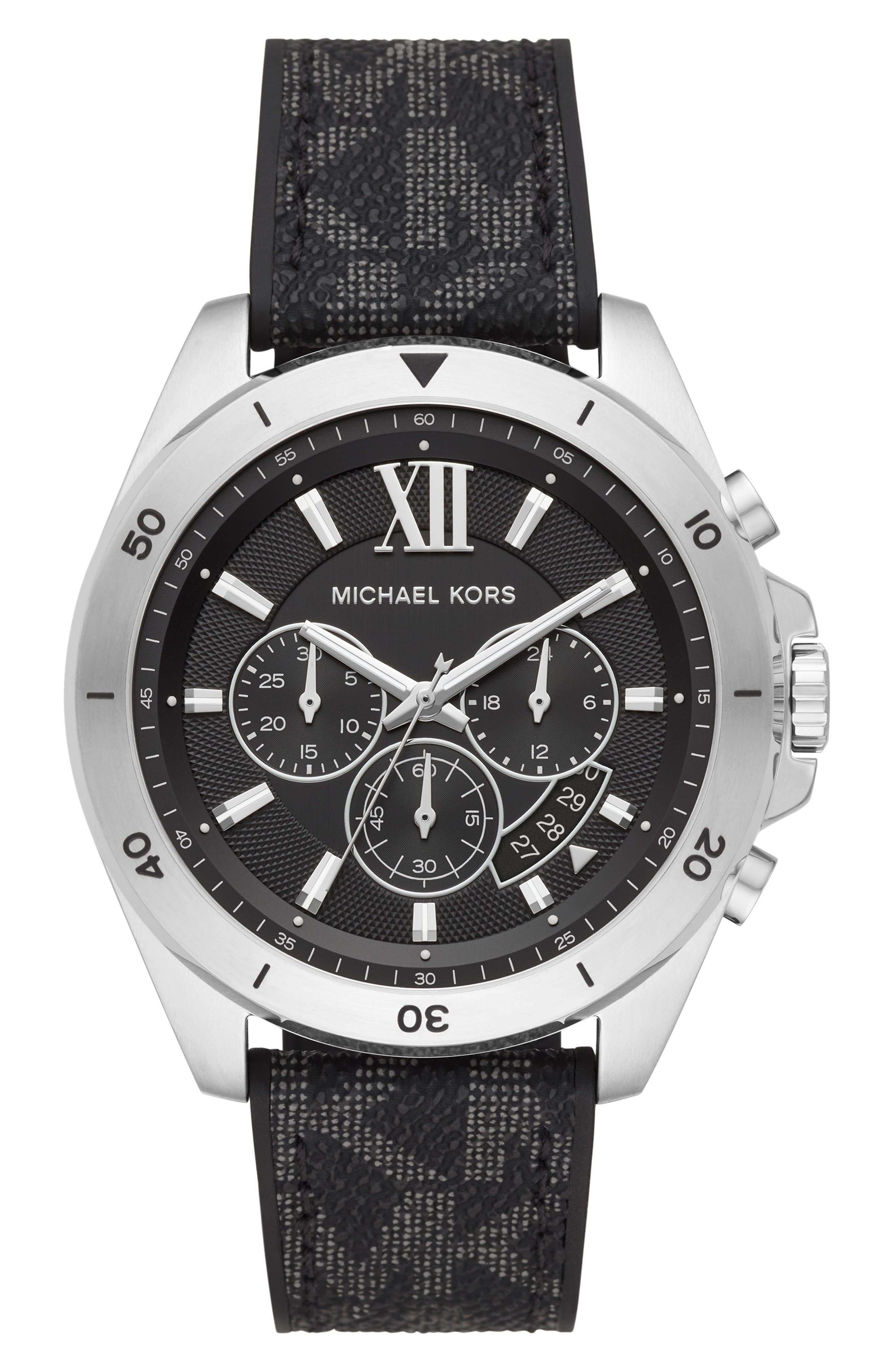 Michael Kors Brecken Chronograph Quartz Blue Dial Blue Steel Strap Watch For Men - MK6361