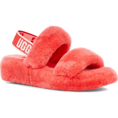 UGG Oh Yeah Genuine Shearling Slingback Slipper, Pink