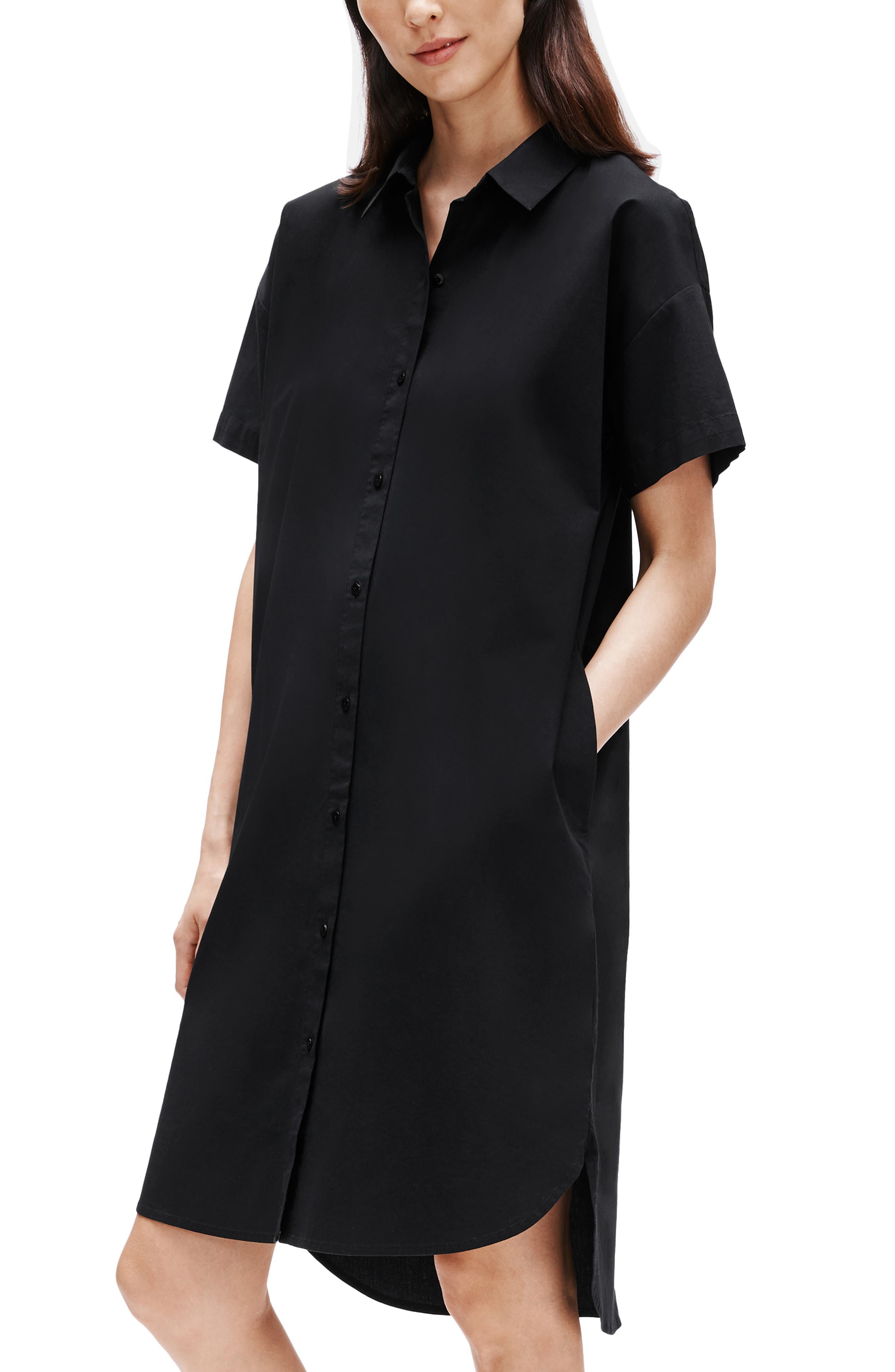eileen fisher block print dress