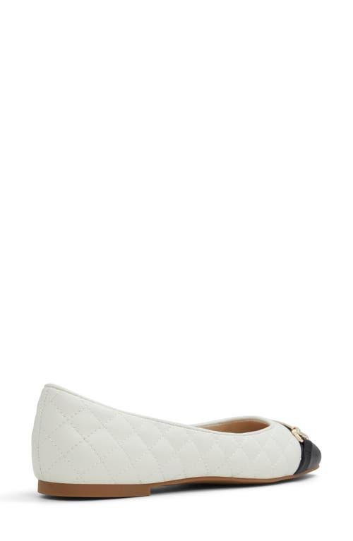 Shop Aldo Leanne Bit Ballet Flat In White/black