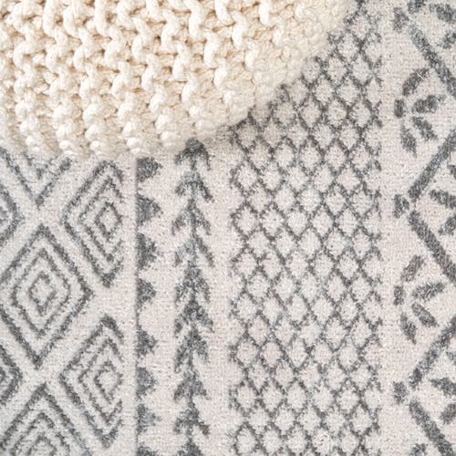 Jonathan Y Athens Modern Geometric Boho Area Rug In Gray/cream