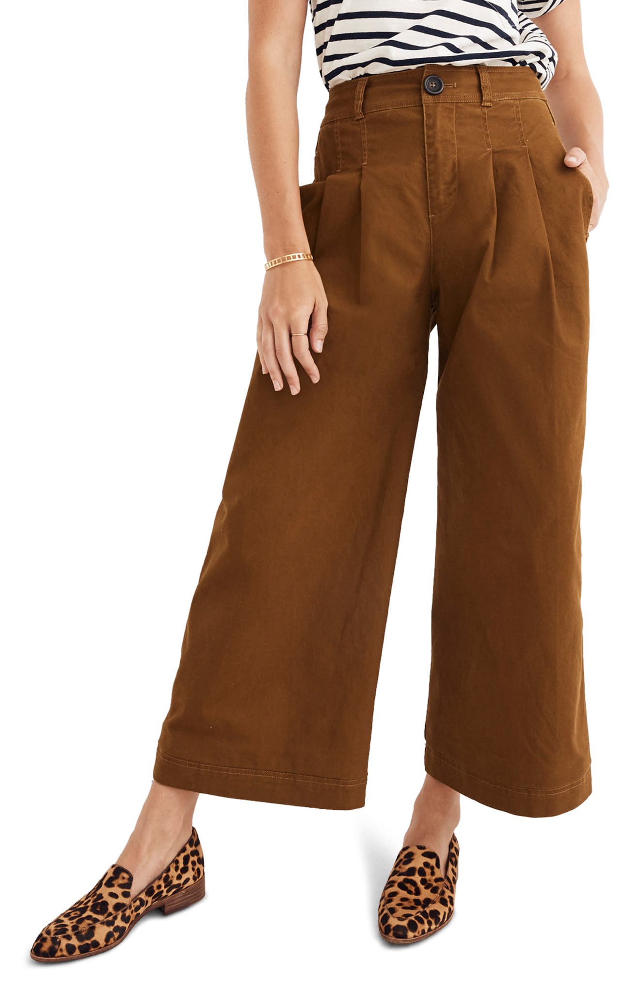 madewell pleated wide leg jeans