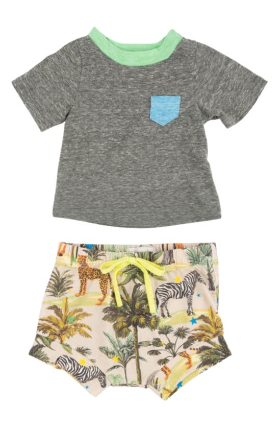 Shop Miki Miette Christopher T-shirt & Shorts Set In Safari