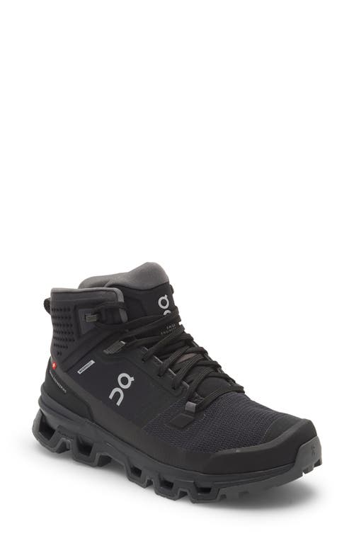 On Cloudrock 2 Waterproof In Black/eclipse
