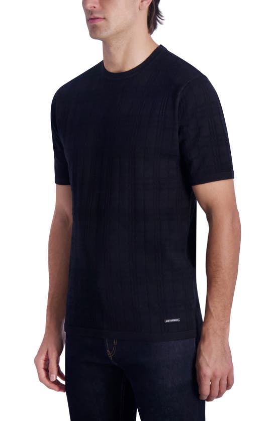 Shop Karl Lagerfeld Paris Textured Knit T-shirt In Black