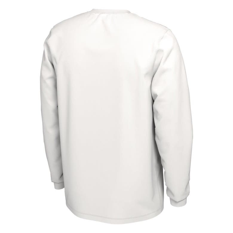 Shop Jordan Brand Unisex   White Georgetown Hoyas 2024 On-court Bench Energy Long Sleeve T-shirt