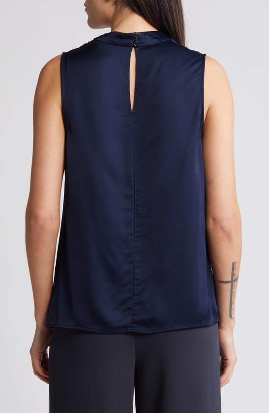 Shop Rue Sophie Mika Cowl Neck Sleeveless Top In Navy