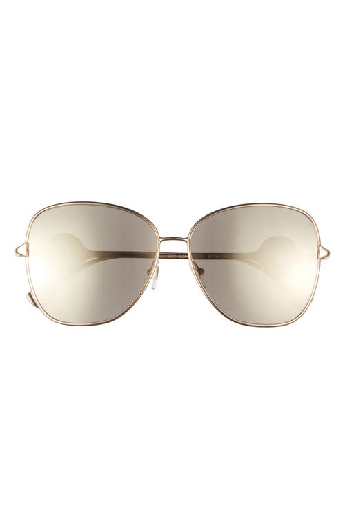 Shop Versace 60mm Round Sunglasses In Gold