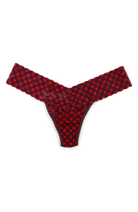 Shop Hanky Panky Signature Lace Low Rise Thong In Check Me Out