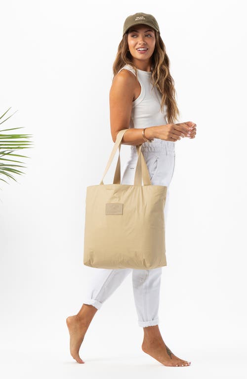 Aloha Collection Day Tripper Monochrome Water Resistant Tyvek® Tote In Dune