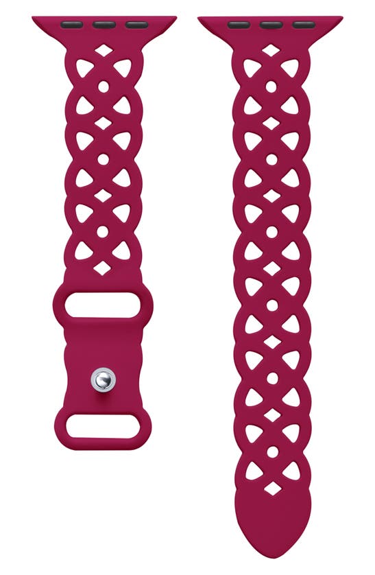 Shop The Posh Tech Lace Silicone Apple Watch® Watchband In Berry