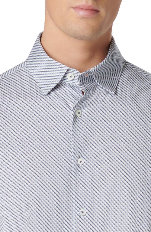 Shop Bugatchi James Ooohcotton® Geo Print Button-up Shirt In Riviera