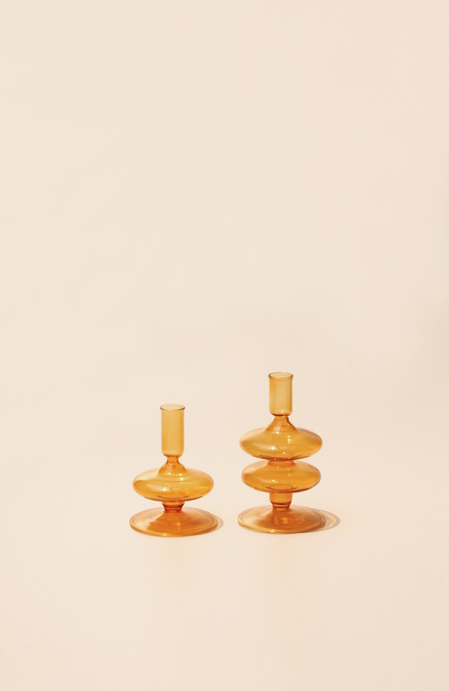 Osmos Studio Gigi Candle Holder In Orange